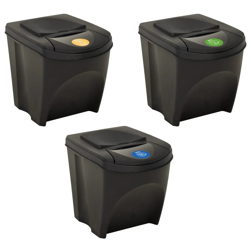 Contenitori impilabili 3 pezzi antracite 75 L 02_0006079
