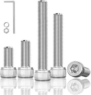 Set di Viti Premium 180 pezzi in Acciaio Inox A2 V2A M3 x 30 con Viti Inbus e Gomme Aromi
