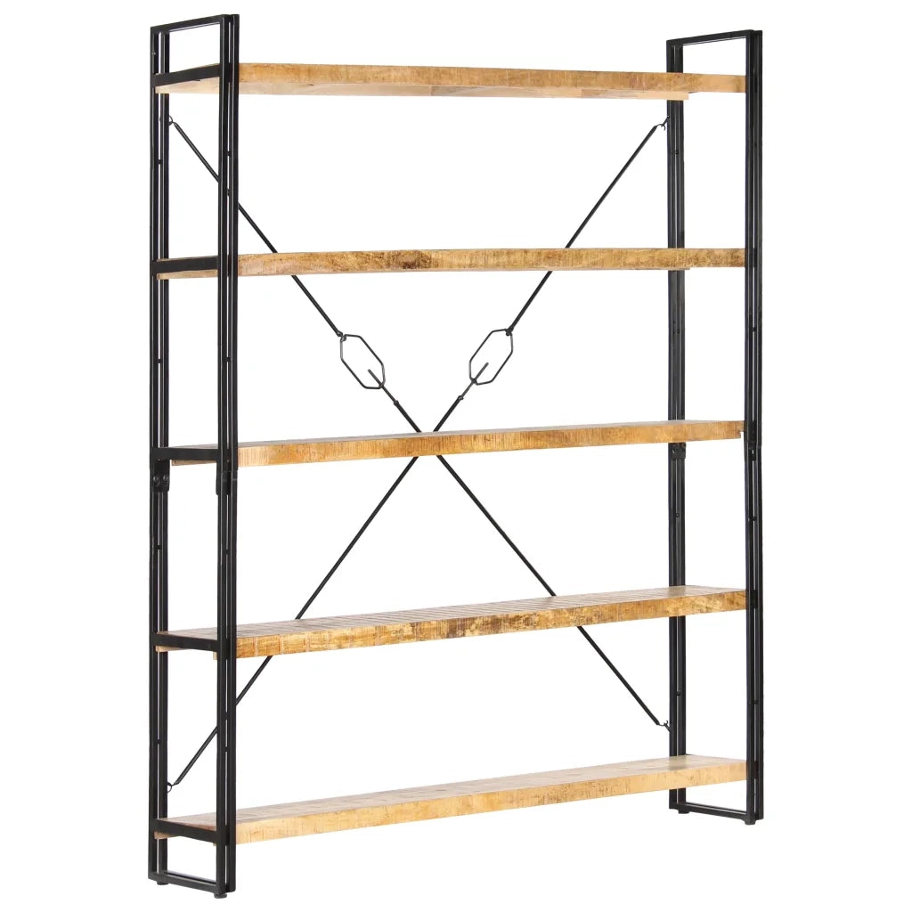 Libreria a 5 Ripiani 140x30x180 cm in Legno Massello di Mango 286580