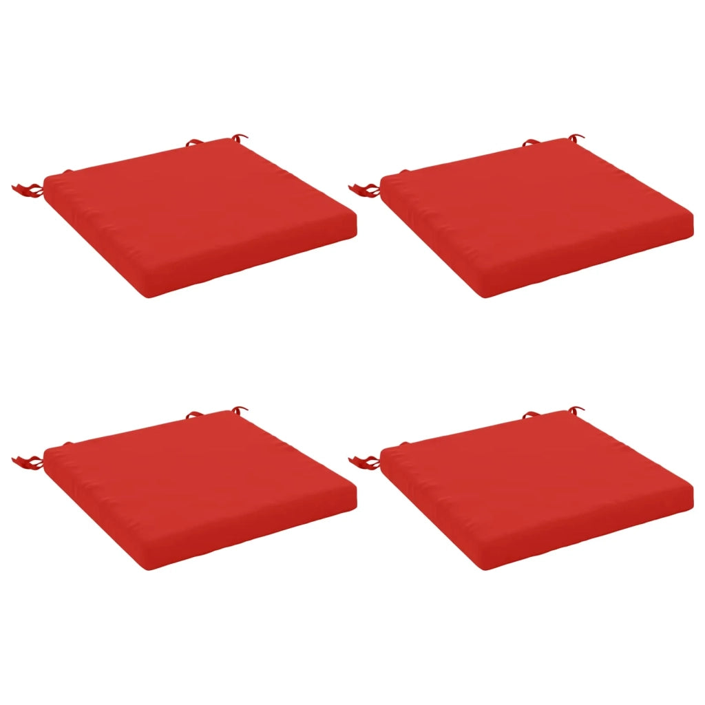 Cuscini per Sedia in 4 Pezzi SOEST 4 pz 100% Poliestere Rosso 944552