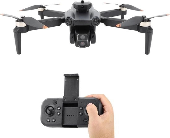Drone RC 4K con Doppia Telecamera, Zoom 50x, Evitamento Ostile e Posizionamento Ottico della Stazione di Carica, Volataccia, Controllo a WiFi da Distanza, Rilevamento della Forza di Gravità, Quadricottero con Illuminazione LED