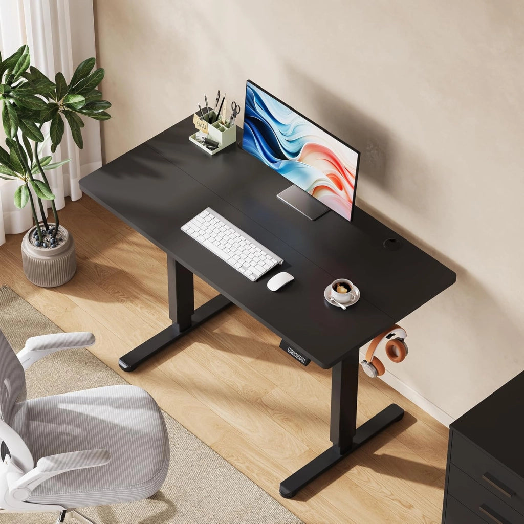 Scrivania regolabile in altezza ¨C zephmum ¨C 120x60 cm, nera
