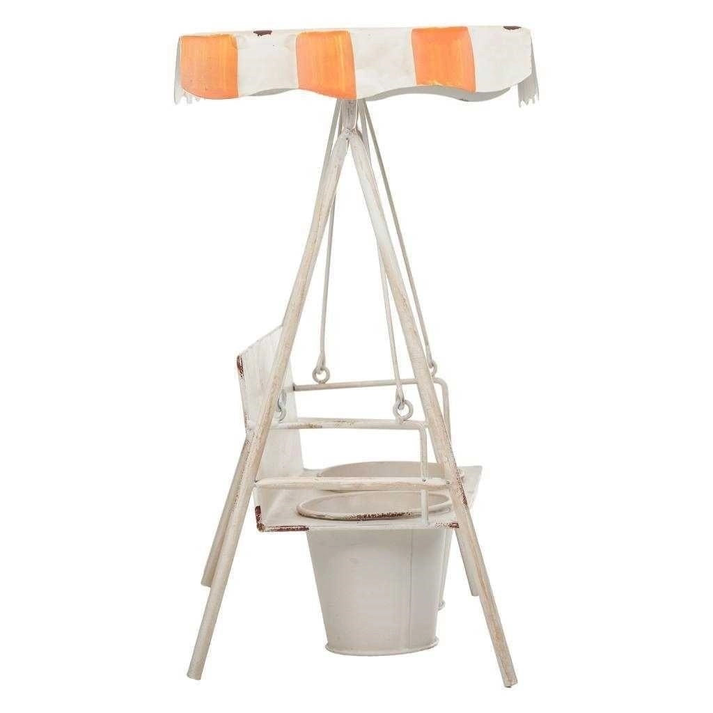 Sgabello portafiori in metallo 31x21x38h