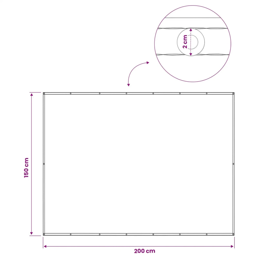 Schermo di Privacy per Balcone 150 x 200 cm 42036710