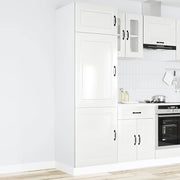 Armadio da Cucina-Credenza da Cucina Kalmar Bianco Lucido in Legno Multistrato