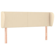 Testiera | Testata ad Orecchio Crema 147x23x78/88 cm in Tessuto
