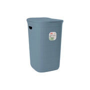 Stefanplast cesta bucato Domus con manici, blu smoky, polipropilene riciclato, impilabile, 58x35x29 cm