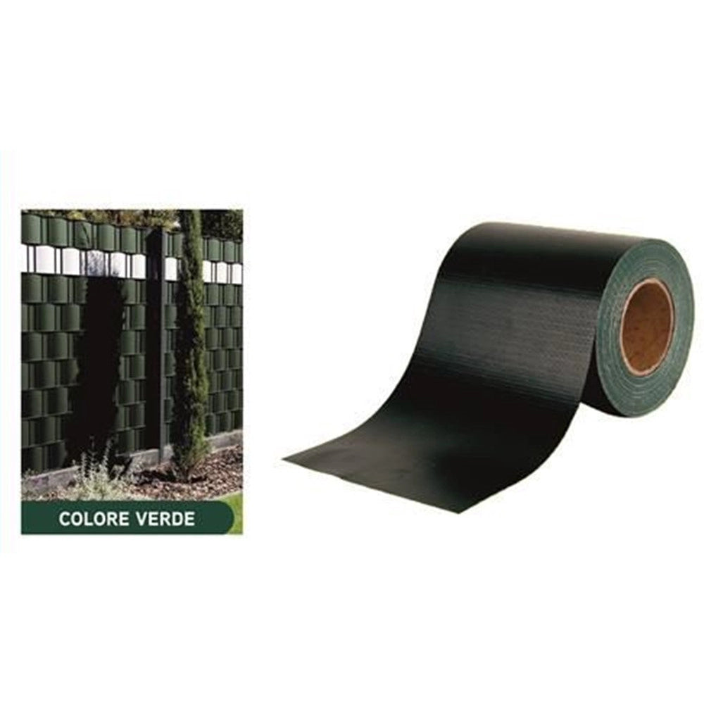 Trade Shop - Frangivista Rotolo Verde Pvc Per Balconi Ringhiere Recinzioni Protezione 19cmx35mt 06267 -