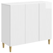 Credenza Bianco Lucido 89 x 34,5 x 80 cm Legno ingegnerizzato