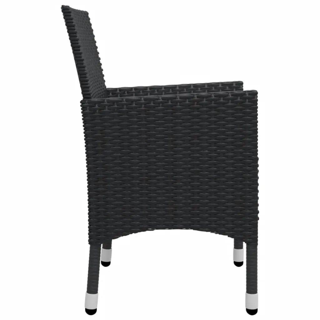 Set Mobili da Pranzo per Giardino 5 pz Nero cod mxl 69235