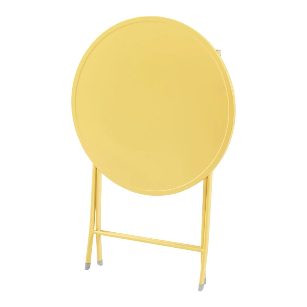 Tavolo da giardino pieghevole 71 x 62 cm giallo 03_0011036