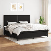 Giroletto a Molle con Materasso Nero 200x200 cm in Tessuto 3141723