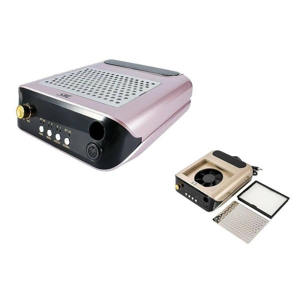 Trade Shop - Kit Fresa Unghie M2 Aspiratore Da Tavolo 68w Manicure Pedicure Nail Art Estetica -