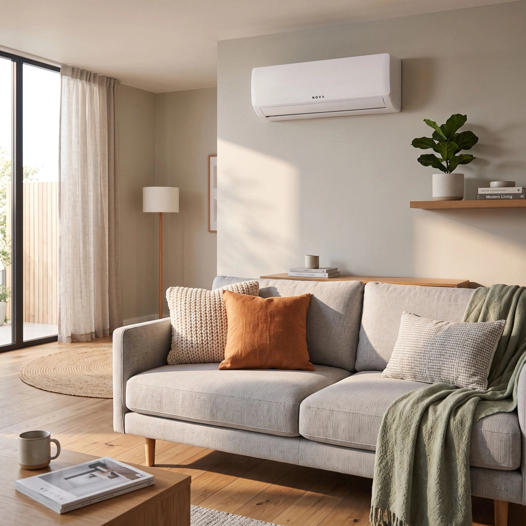 Nova - Climatizzatore Condizionatore Inverter 12000 BTU Classe A+++ Biturbo Wi-Fi con controllo remoto tramite App Bianco