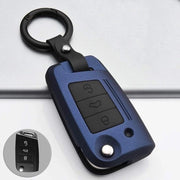 Copriporta chiave a distanza per VW Golf 7 MK7 Polo T-ROC Tiguan Skoda Superb Octavia Seat Leon Ibiza, protezione chiave ABS, copri chiave, hoes per chiave, etui blu.
