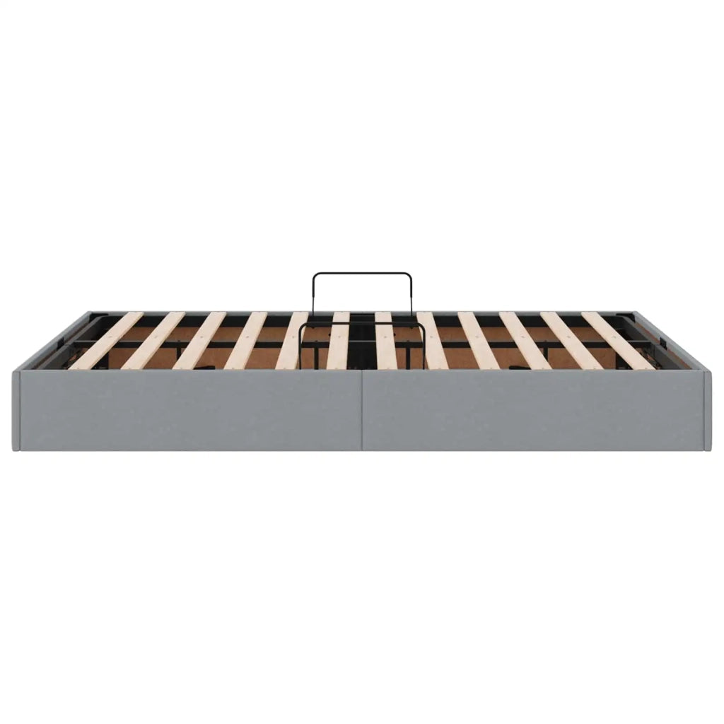 Letto ottomano Grigio chiaro 140 x 200 cm Tessuto 3442826