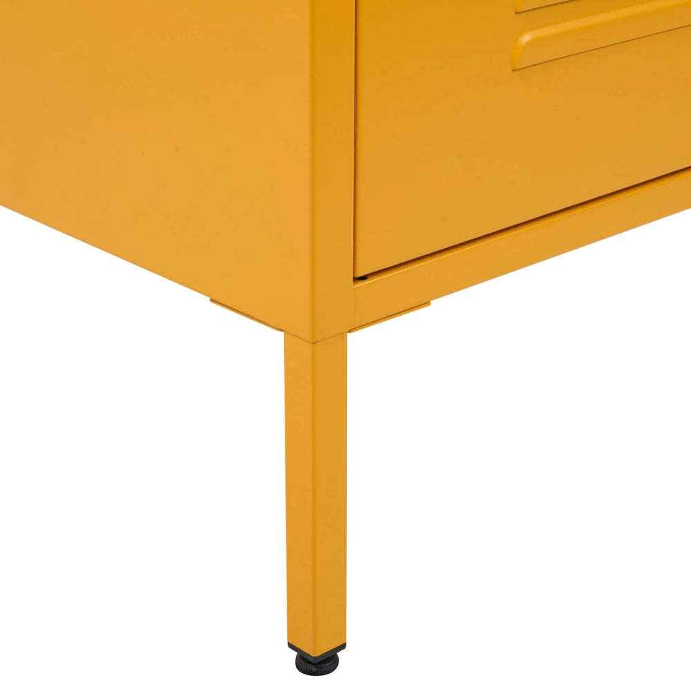 Armadietto mobile contenitore Armadietto In Metallo Giallo Con 5 Ripiani E Binario Moderno Home Office