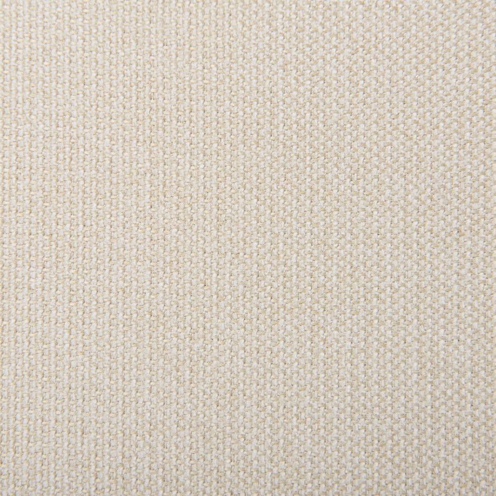 Pouf in tessuto poliestere con gambe in acciaio inox beige chiaro stile moderno
