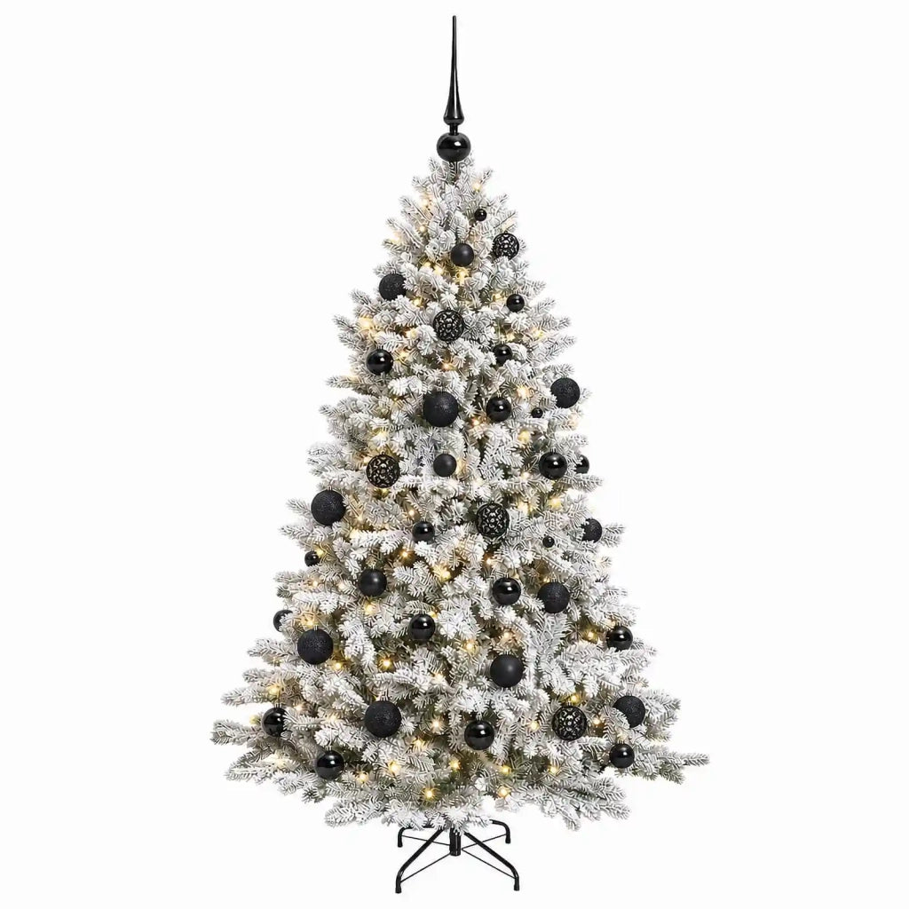 Albero di Natale Artificiale con Palline 120 cm 150 LED 3465587
