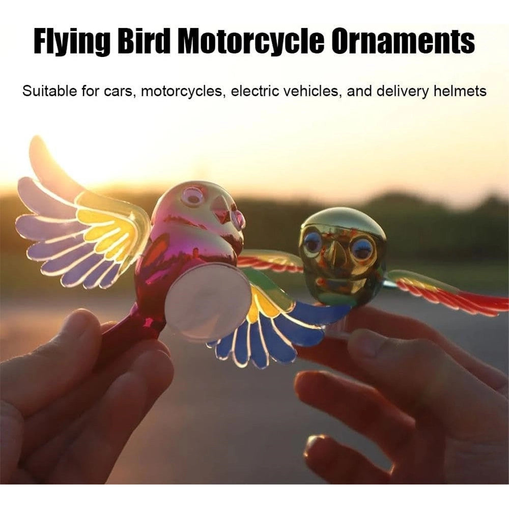 Trade Shop - Decorazione Simulazione Uccello Volante Auto Moto Bici Con Ali Rotanti Adesiva Resistente -