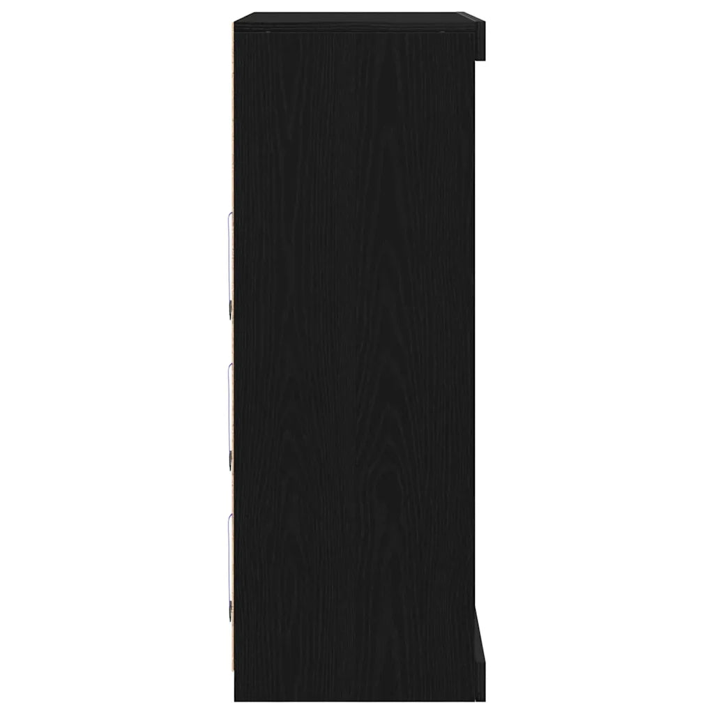 Credenza-Buffet-Armadio da cucina Rovere nero 41 x 37 x 100 cm Legno multistrato 765758