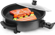 Piatto elettrico multifunzionale 42 cm - Ideale per pizza, brasatura e feste