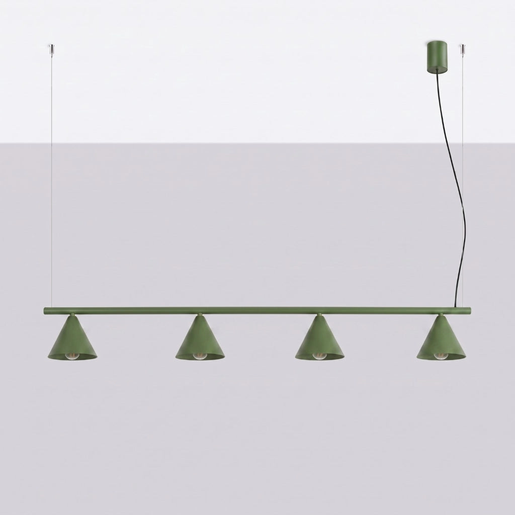 Lampadario NOX 4L verde oliva