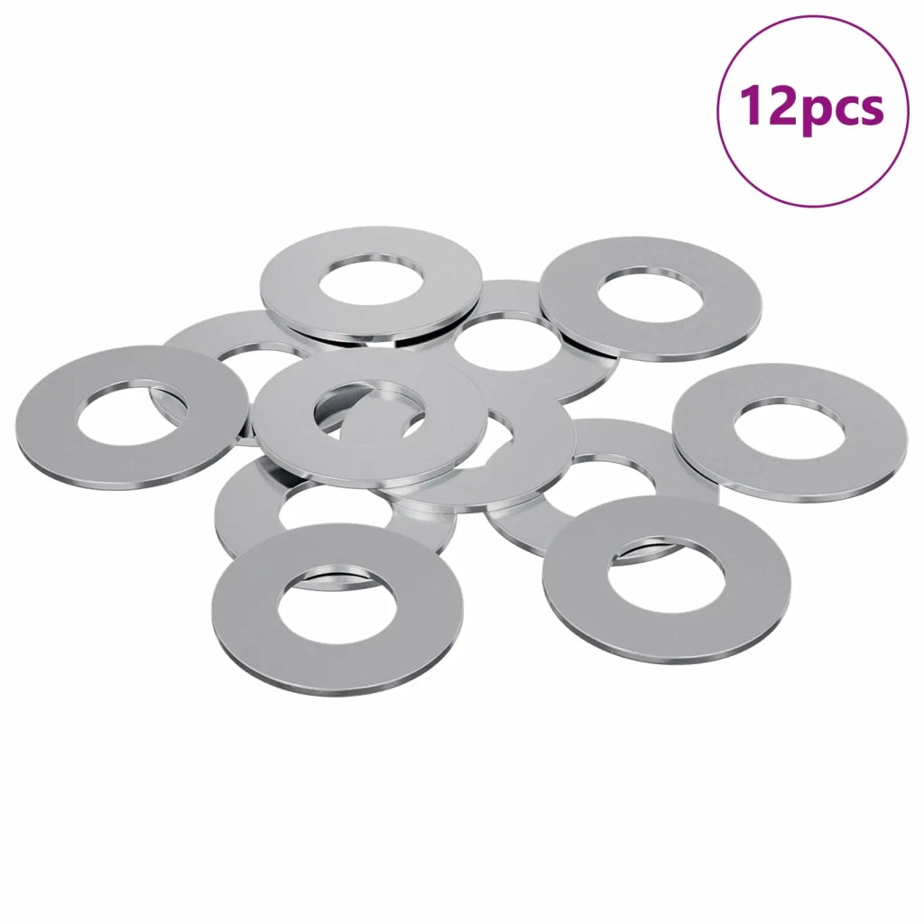 Rondelle 12 pz Argento 16 x 16 x 1,5 cm Ferro CFW4633369