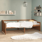 Divano Letto 3 Posti senza Materasso Ambrato in Pino 90x200 cm 322166