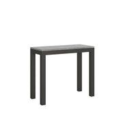Consolle allungabile 90x40/300 cm Everyday Evolution telaio Antracite - Cemento