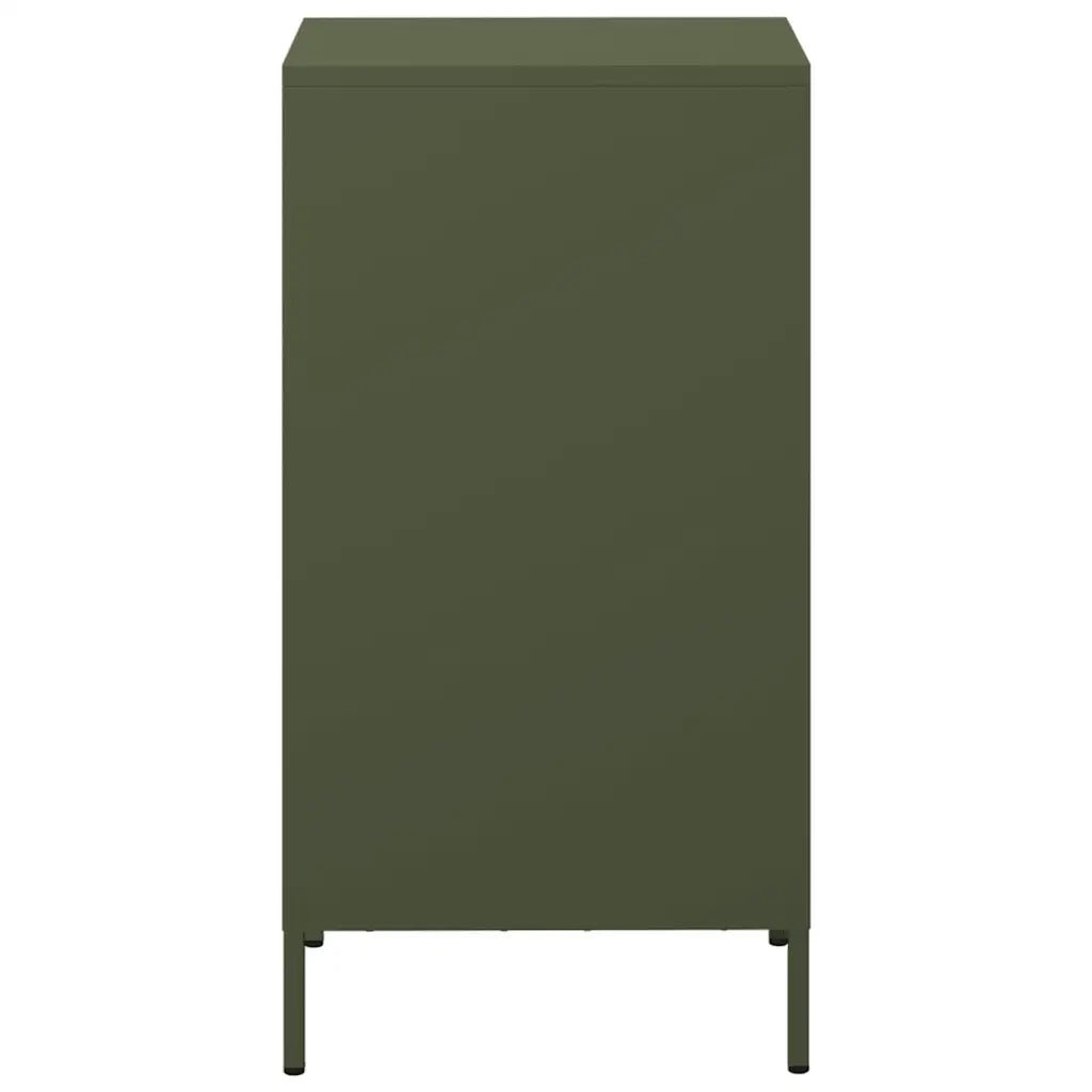 Credenza Verde Oliva 35x39x73,5 cm in Acciaio Laminato a Freddo