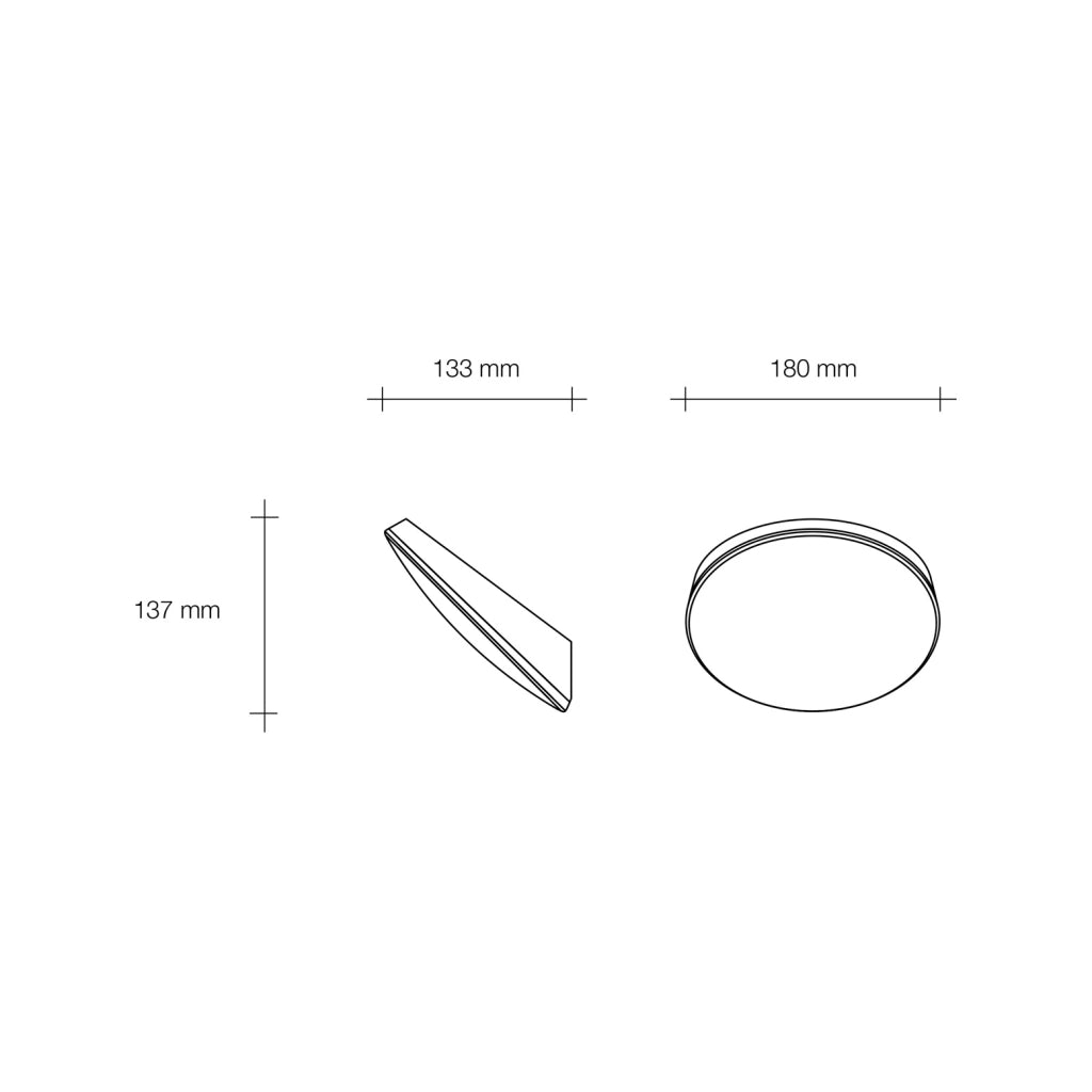 PATRA applique da parete 1 Luce attacco GX53 in gesso bianco l.13,3cm