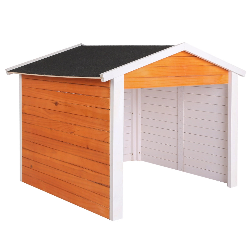 Garage robot tagliaerba, legno 87x80x70 cm, Copertura per rasaerba con tetto bitumato