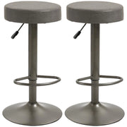 SET 2 SGABELLI GIREVOLI CON  ALTEZZA REGOLABILE 35X36X64-85CM GRIGIO