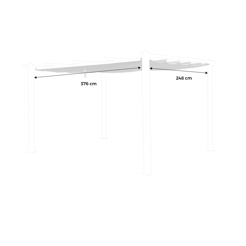 Telone per pergola condate  in poliestere  3x4 m, beige