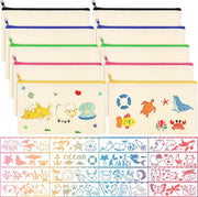Set di 10 tasche in stoffa bianca per DIY, 21 x 12 cm