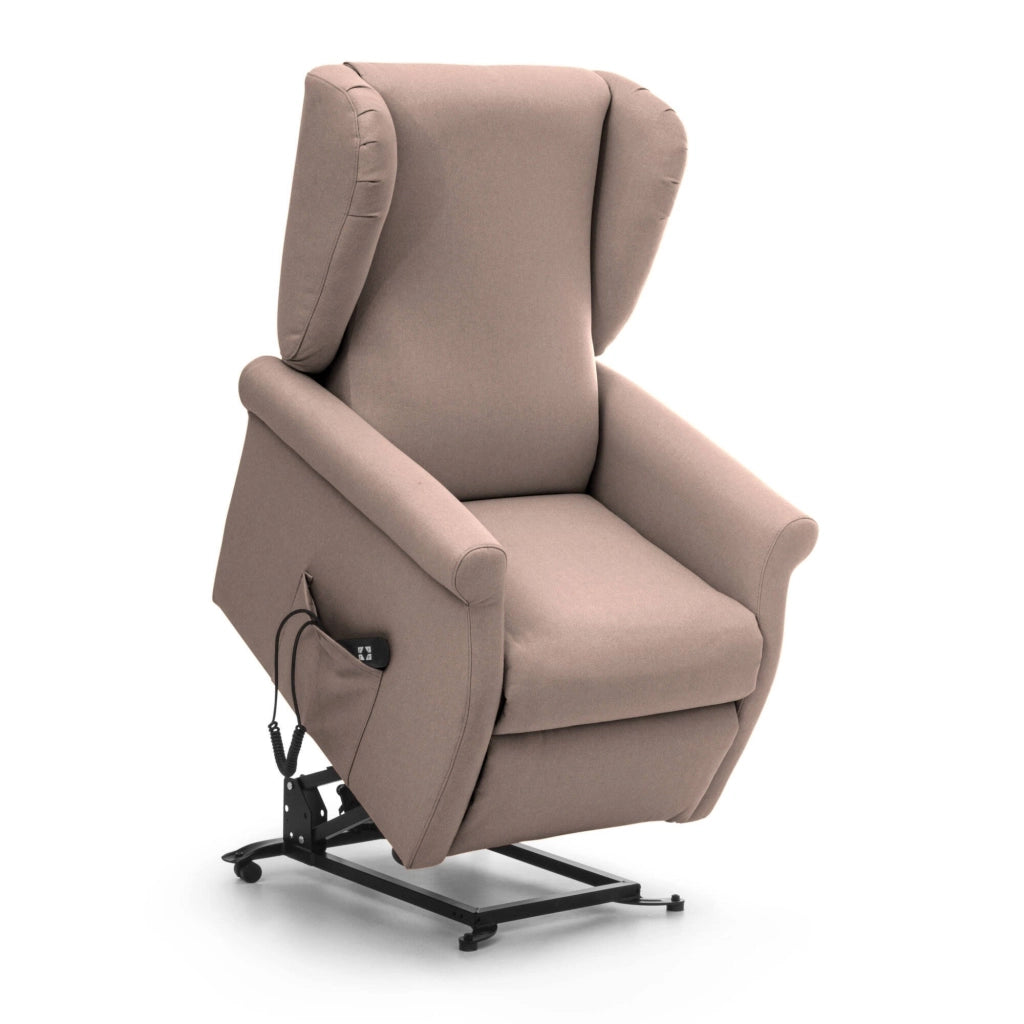 Poltroncina Treia, Poltrona Sfoderabile Made in Italy, 75x84x107h cm Beige