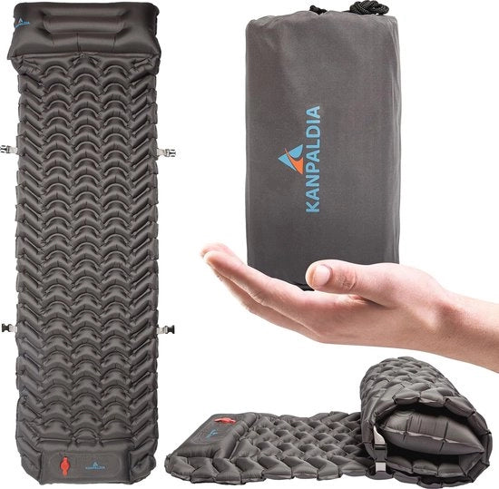 Matrice autoinfladibile con cuscino e funzione di seduta - Piuma infladibile per esperienze outdoor confortevoli 

Modello: 12345
Dimensioni: 180x60x5 cm
Peso: 1,2 kg
Materiali: Poliuretano e nylon
Inflazione automatica con valvola di scarico rapida