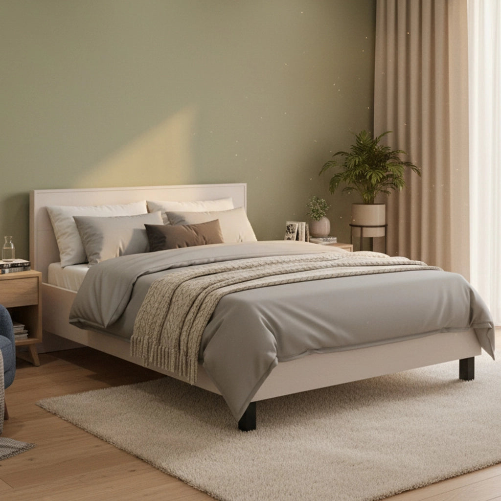 Letto Matrimoniale Coazze, Letto Matrimoniale Dimensione Materasso 160x200 cm, Beige