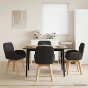 Sedie da pranzo girevoli 4 pcs Bouclé Nero 54 x 58 x 87 cm 3428287