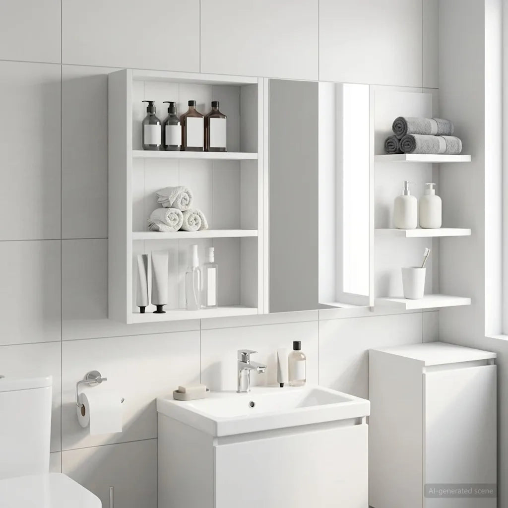 Armadio da bagno a muro Bianco 40 x 10 x 60,5 cm 889351