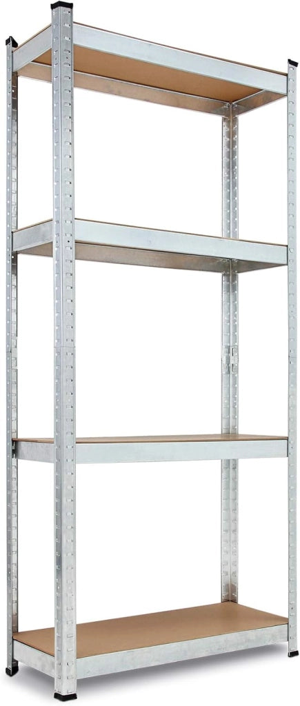 Scaffale ad alta portata 2 pezzi in metallo capacità di carico totale kg 170x75x30cm 4 ripiani in MDF