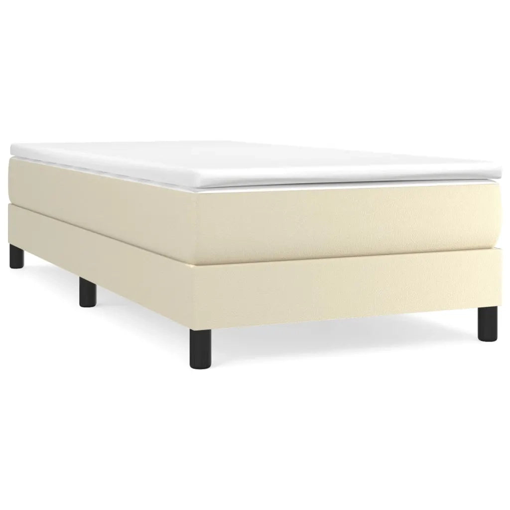 Giroletto a Molle con Materasso Crema 90x200 cm in Similpelle cod mxl 63466