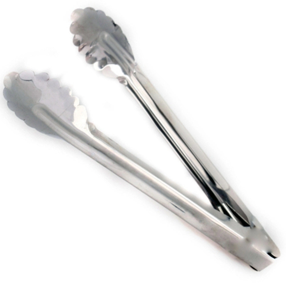 Trade Shop - Pinza Per Ghiaccio In Acciaio 16cm Clip Utensili Da Cucina Pane Insalata Formaggi -