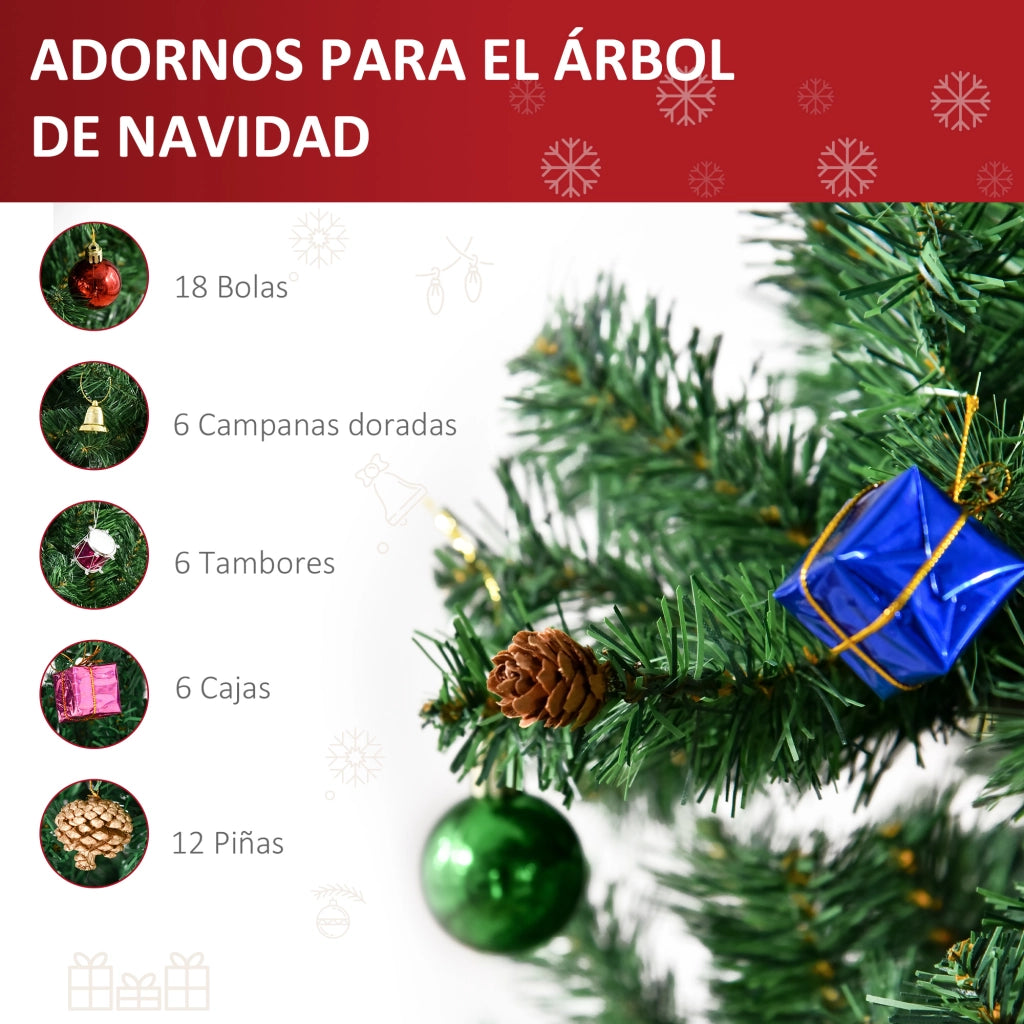 Albero di Natale Artificiale 180 cm ¨C Xylo ¨C 624 Rami Verde con Pigne