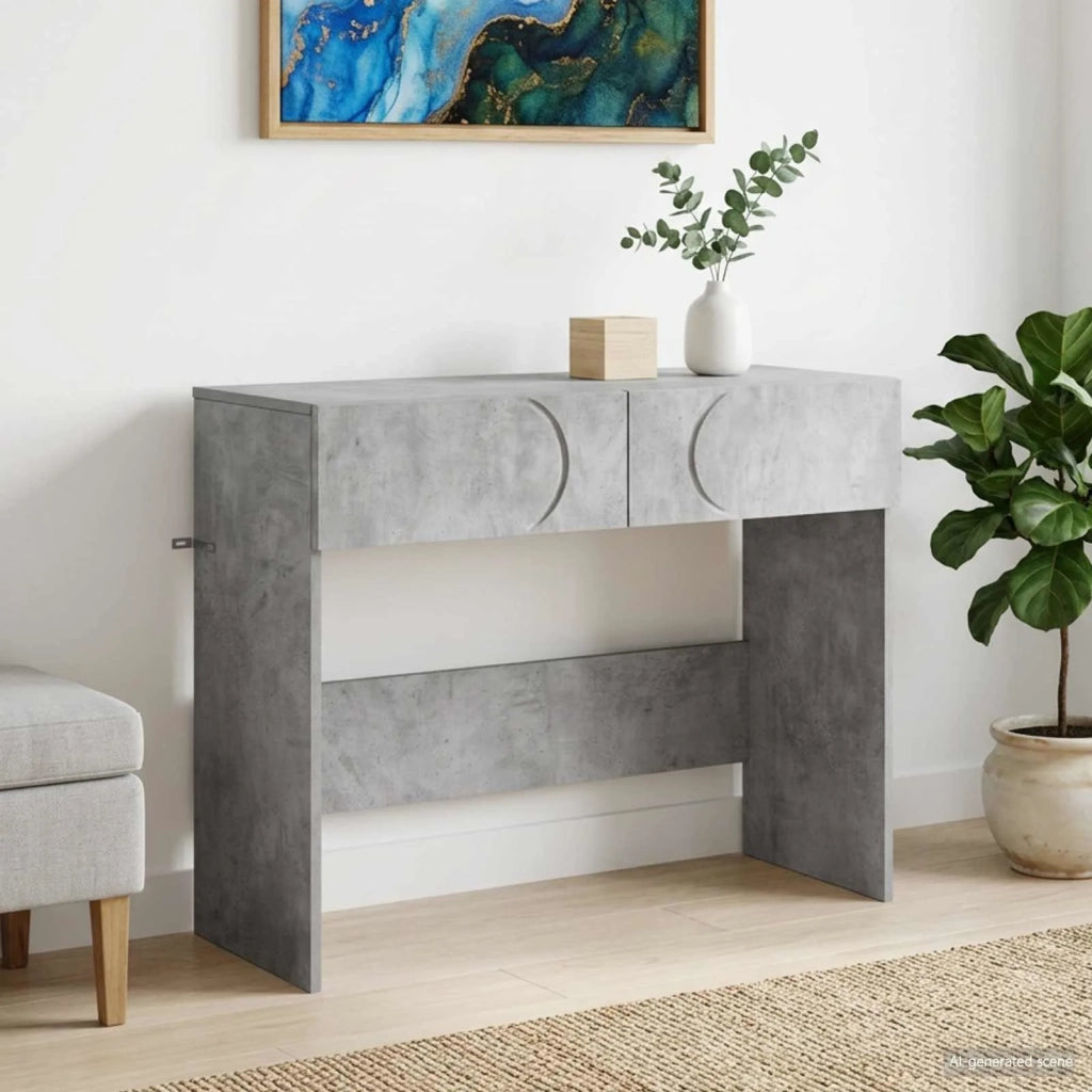 Tavolo consolle Grigio Cemento 96,5 x 38 x 75 cm 8011642