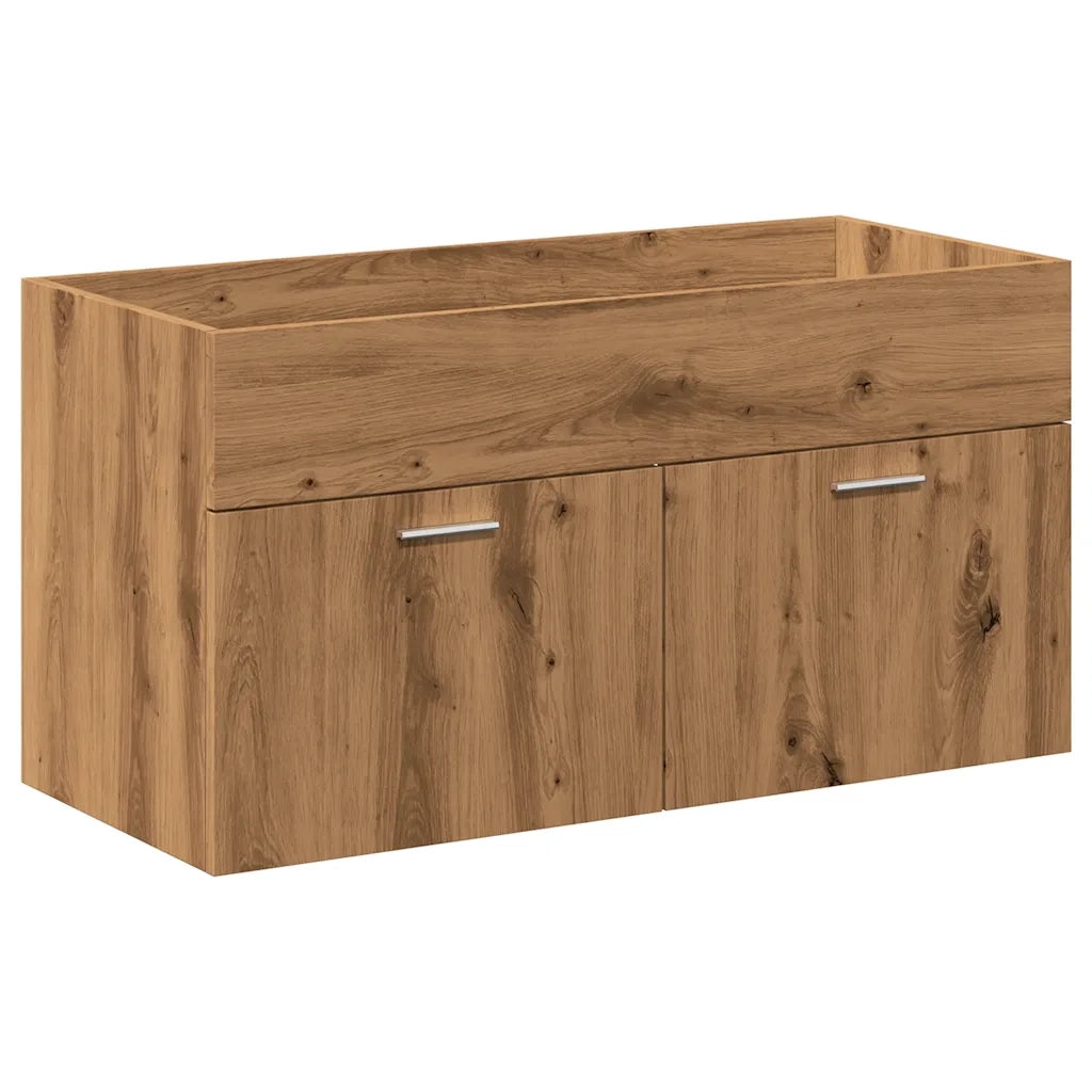 vidaXL Set Mobili da Bagno 4 pz Rovere Artigianale Legno Multistrato