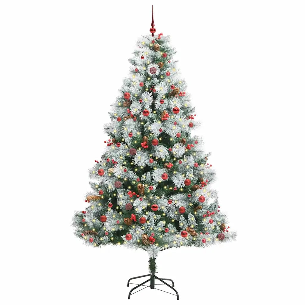 Albero di Natale artificiale Verde e bianco 240 cm 3395197