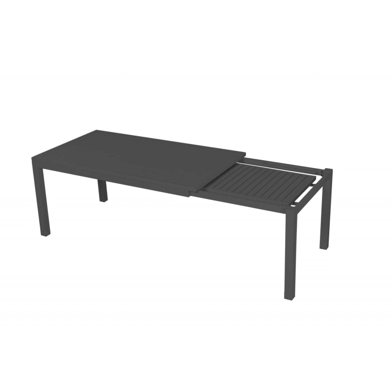Tavolo alluminio boston allungabile antracite rettangolare cm 160/220x90h76