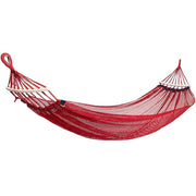 Trade Shop - Amaca In Rete Singola Portatile Dondolo Per Giardino Cortile Campeggio Rossa -